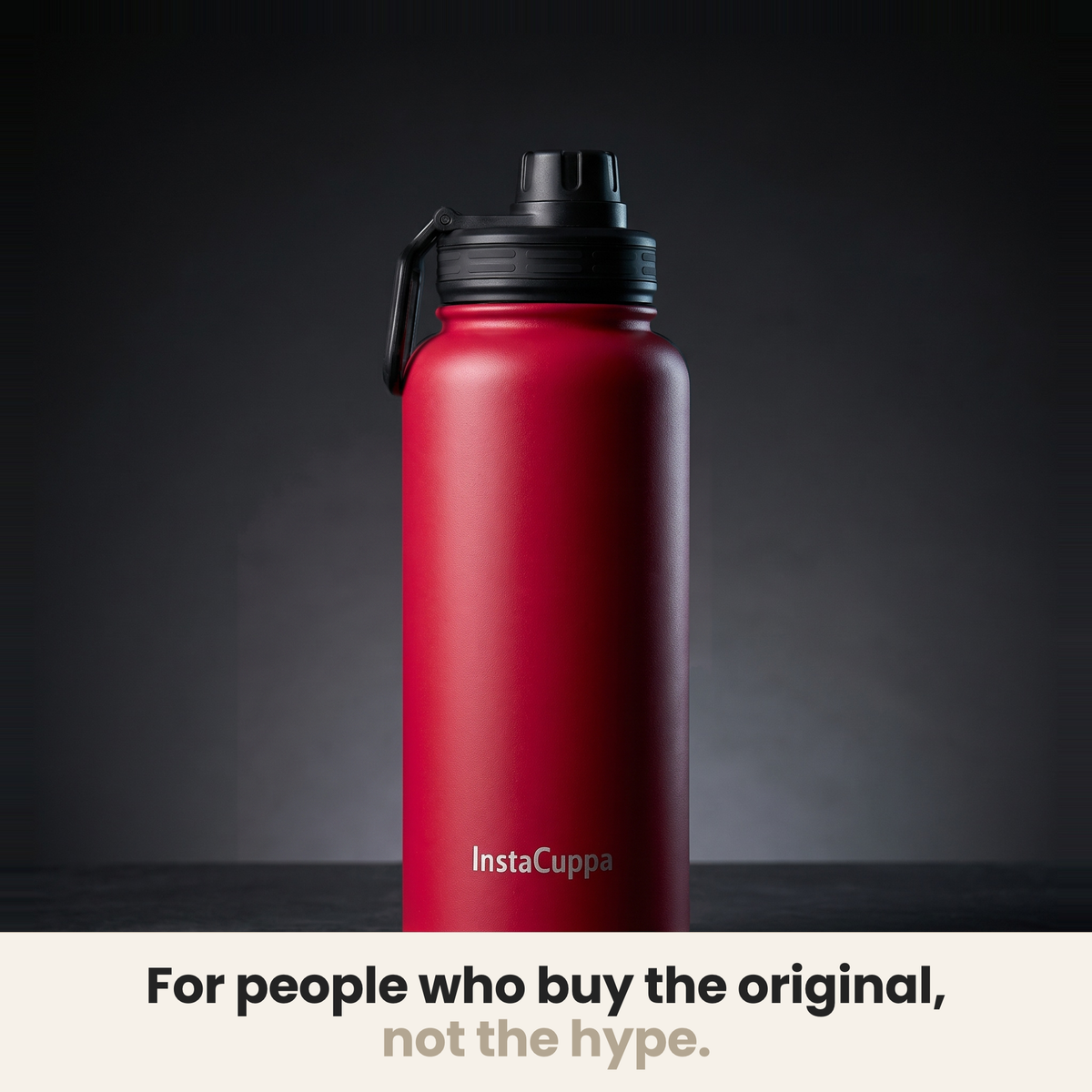 InstaCuppa Insulated Water Bottle 1L (1000 ml) - Red - everyday hydration companion