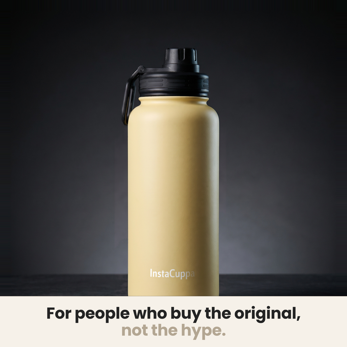 InstaCuppa Insulated Water Bottle 1L (1000 ml) - Yellow - everyday hydration companion