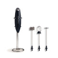 InstaCuppa Milk Frother for Coffee with Stand & 4 Stainless Steel Whisks | Handheld Electric Frother, Battery-Operated