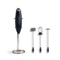 InstaCuppa Milk Frother for Coffee with Stand & 4 Stainless Steel Whisks | Handheld Electric Frother, Battery-Operated
