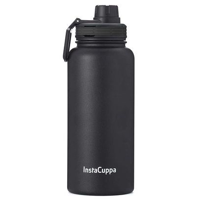 InstaCuppa Insulated Water Bottle 1000 ml - Black - Hero