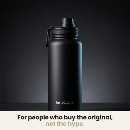 InstaCuppa Insulated Water Bottle 1000 ml - Black - Lifestyle
