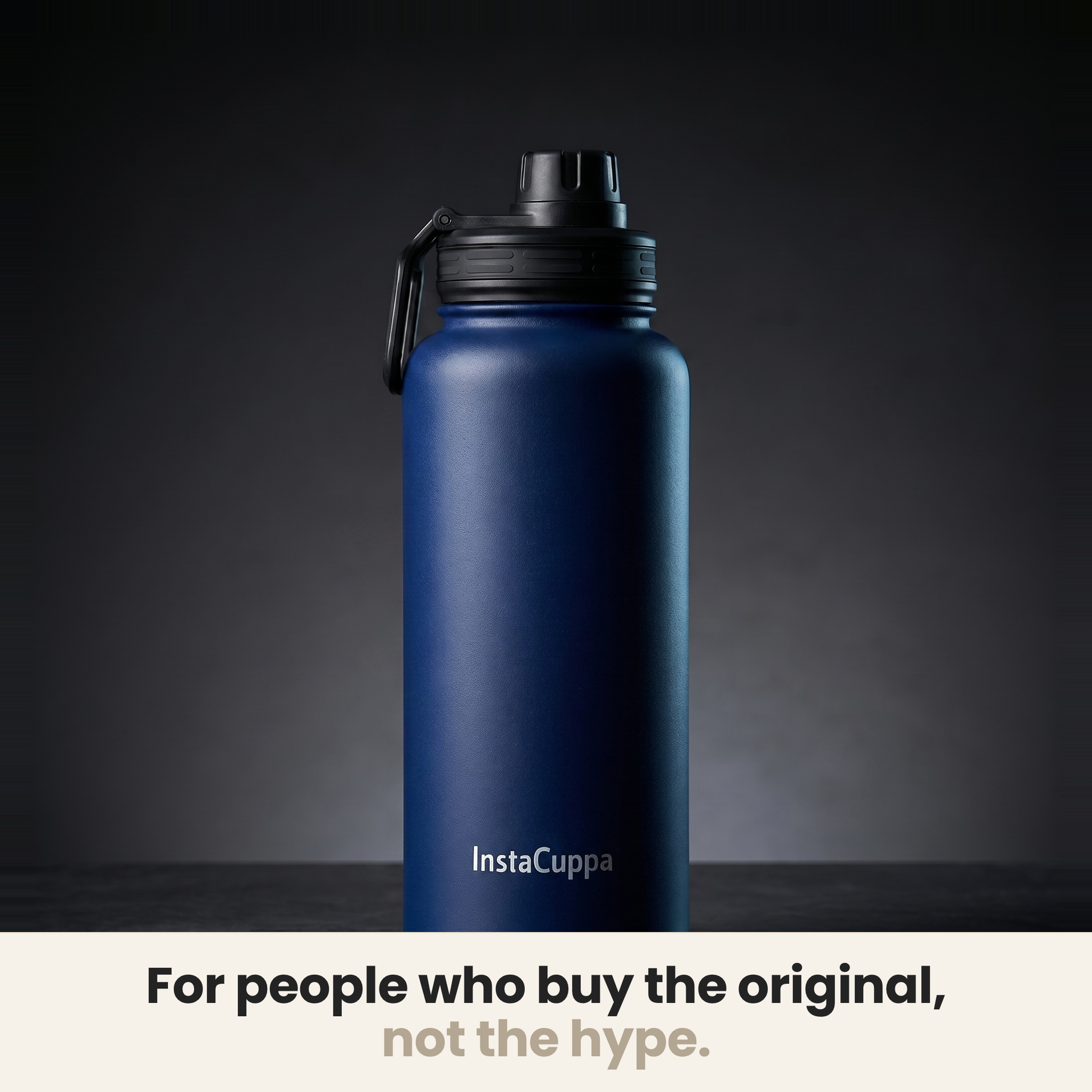 InstaCuppa Insulated Water Bottle 1000 ml - Navy Blue - Lifestyle
