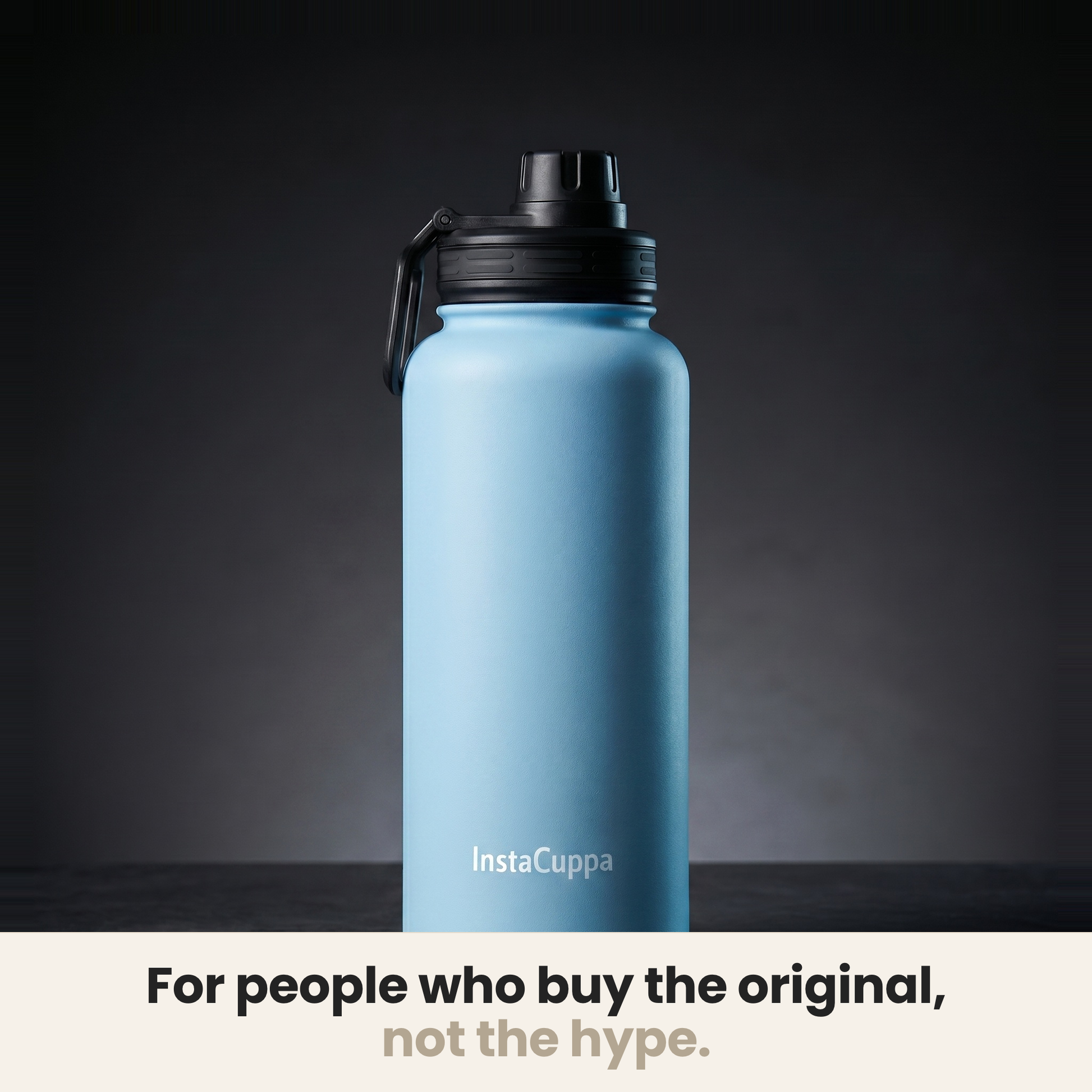 InstaCuppa Insulated Water Bottle 1000 ml - Sky Blue - Lifestyle