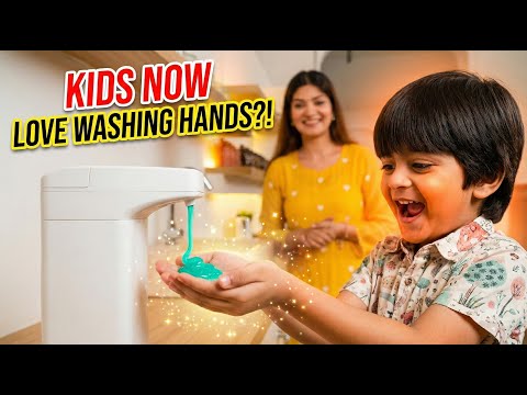 InstaCuppa Automatic Soap Dispenser for Gel-Based Handwash, Sanitizers, Soaps & Shampoo Only (No Foam/Watery Liquids), Touchless IR Sensor, LCD Display, 3 AA Batteries Required (Not Included), 350 ML