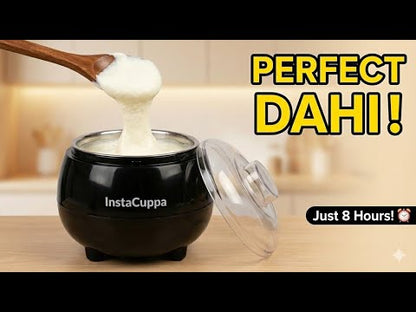 InstaCuppa Automatic Curd Maker Machine | Probiotic-Rich Yogurt Maker with Auto Temperature Regulation, Premium 304 Stainless Steel Inner Container, 1 Liter