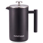 InstaCuppa Stainless Steel French Press Coffee Maker 1000 ml — Double Wall 304 Steel, 4-Part Filtration, Spare Filters, Scoop & Cleaning Brush Included