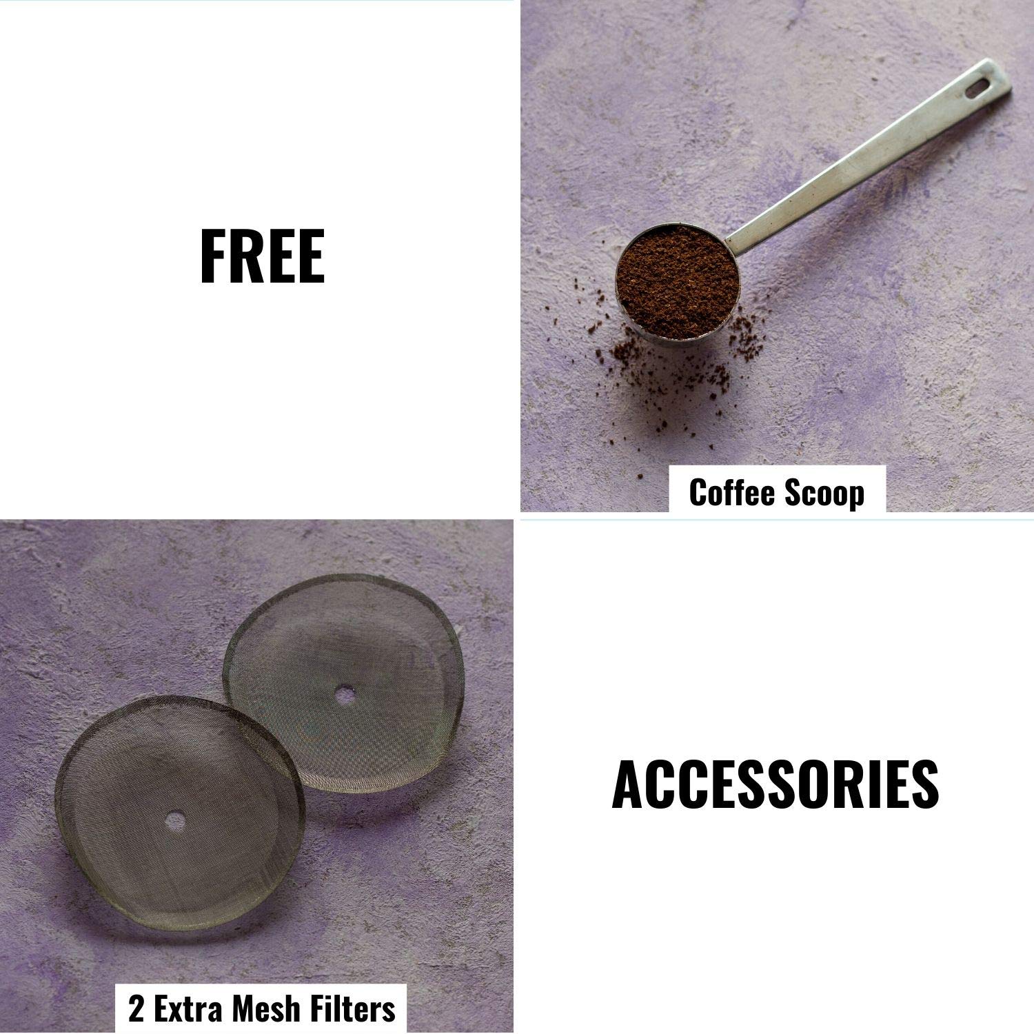 InstaCuppa French Press Coffee Maker with Free Accessories 