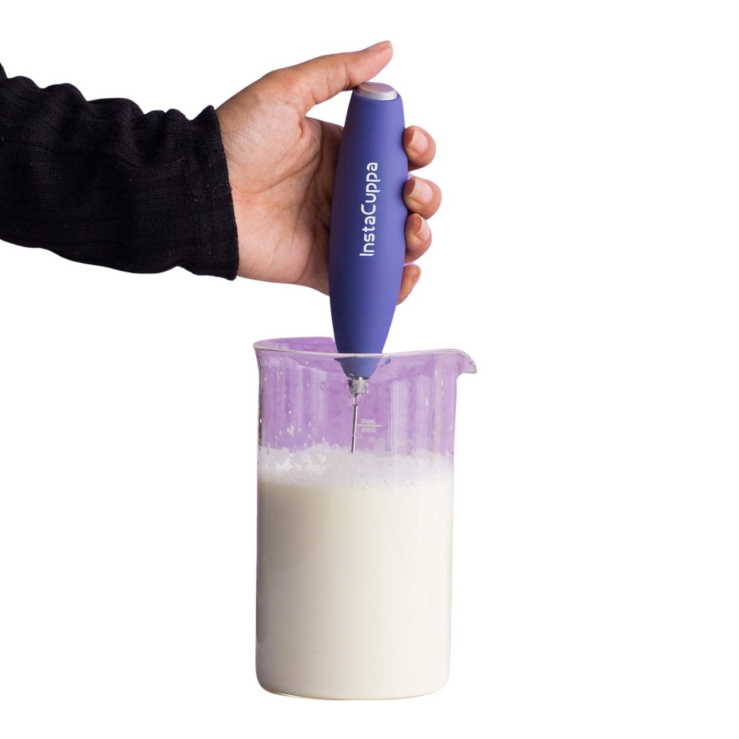 InstaCuppa Milk Frother with 2 Whisks and Borosilicate Glass Frothing Pitcher 600 ML Combo