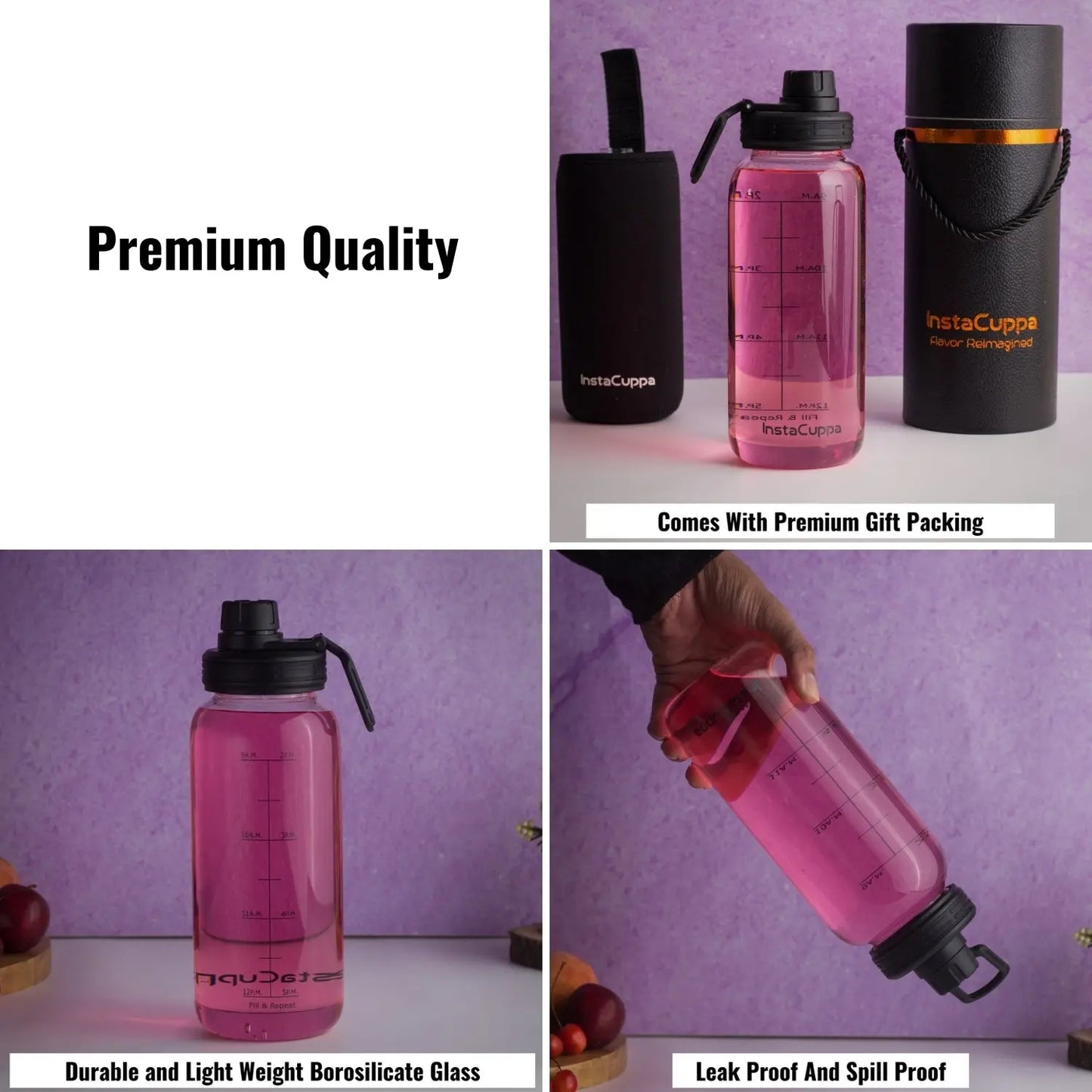 InstaCuppa Fruit Infuser Water Bottle