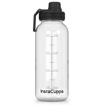 InstaCuppa Borosilicate Glass Water Bottle wi