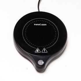 InstaCuppa Coffee Mug Warmer for Desk, 5 Adjustable Temperature Settings, 45ºC-100ºC, Auto Shut Off, Lightweight, 200 Watt, Black  Black