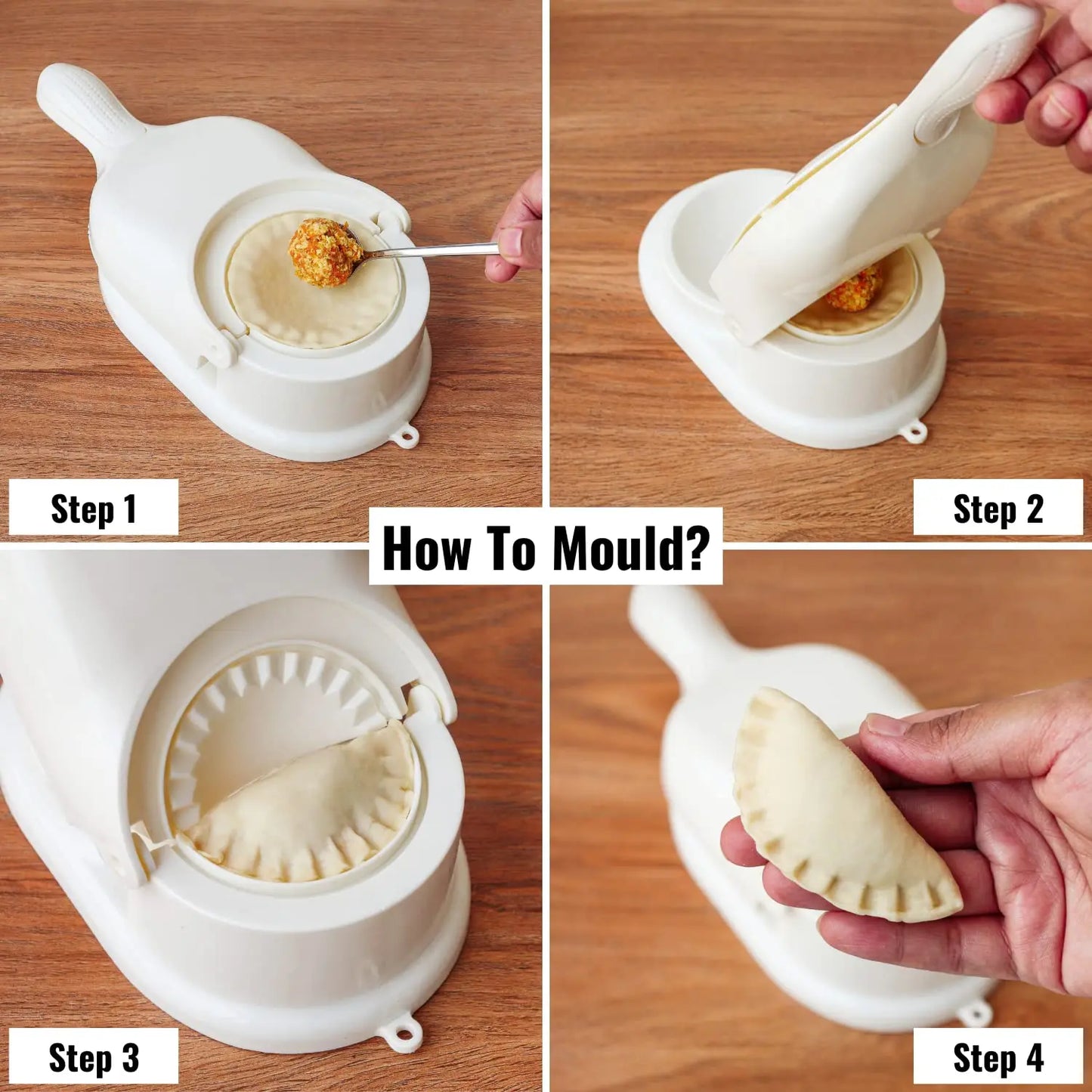 InstaCuppa Dumpling Maker and Momos Maker, 2 in 1 Press and Mould Manual Dumpling Maker 
