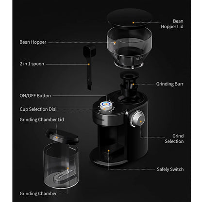 InstaCuppa Electric Coffee Grinder for Your French Press, Moka Pot, Aero Press, and Pour Over Coffee Makers - Not Suitable For Espresso Grade Grind 