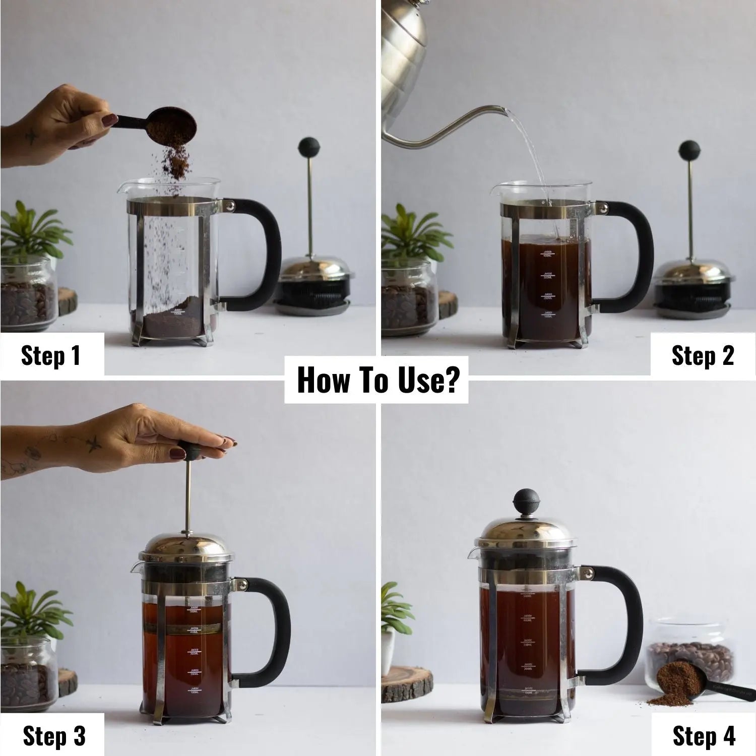 How to use InstaCuppa French Press Coffee Maker