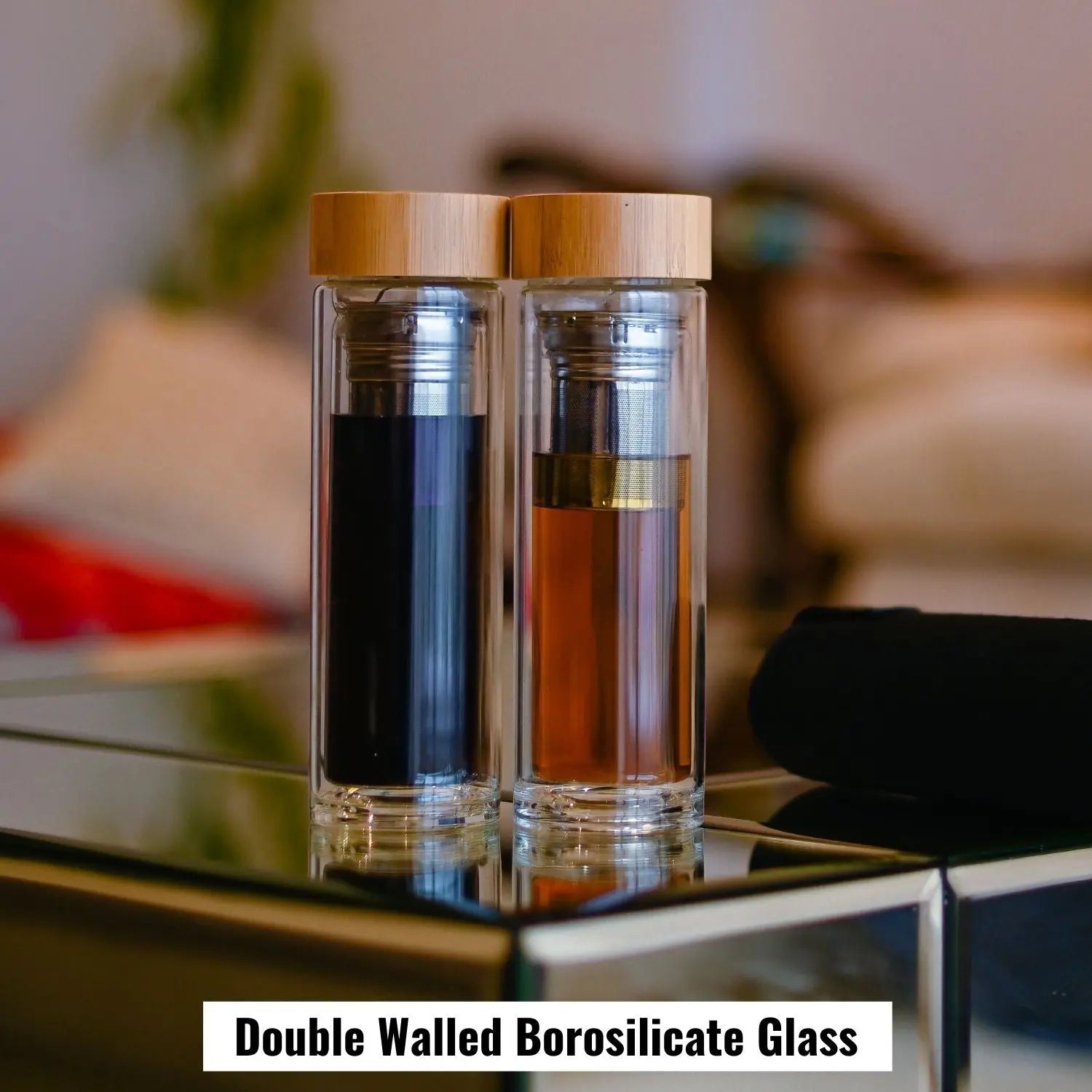 InstaCuppa Double Walled Glass Bottle 