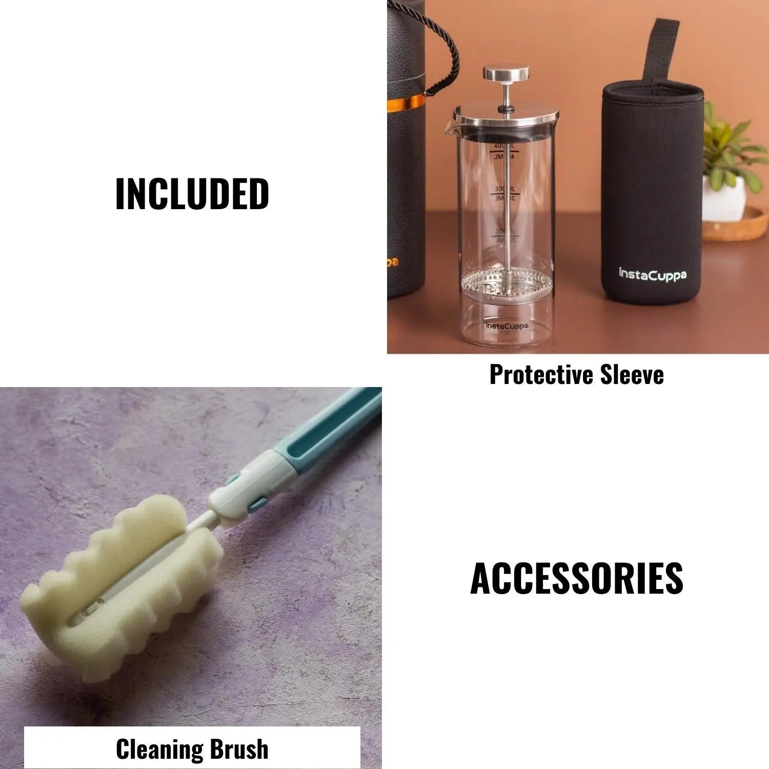 InstaCuppa Heavy Duty Manual Press Fruit Juicer with Premium Quality Cast Iron Build, Professional Citrus Press, Orange Squeezer and Lime Squeezer 