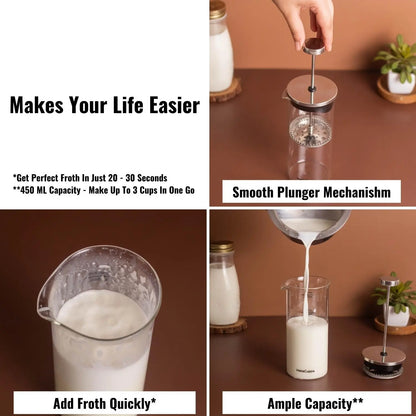 InstaCuppa Heavy Duty Manual Press Fruit Juicer with Premium Quality Cast Iron Build, Professional Citrus Press, Orange Squeezer and Lime Squeezer 