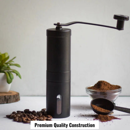 InstaCuppa Manual Hand Coffee Bean Grinder,Black Color - Premium Quality Construction