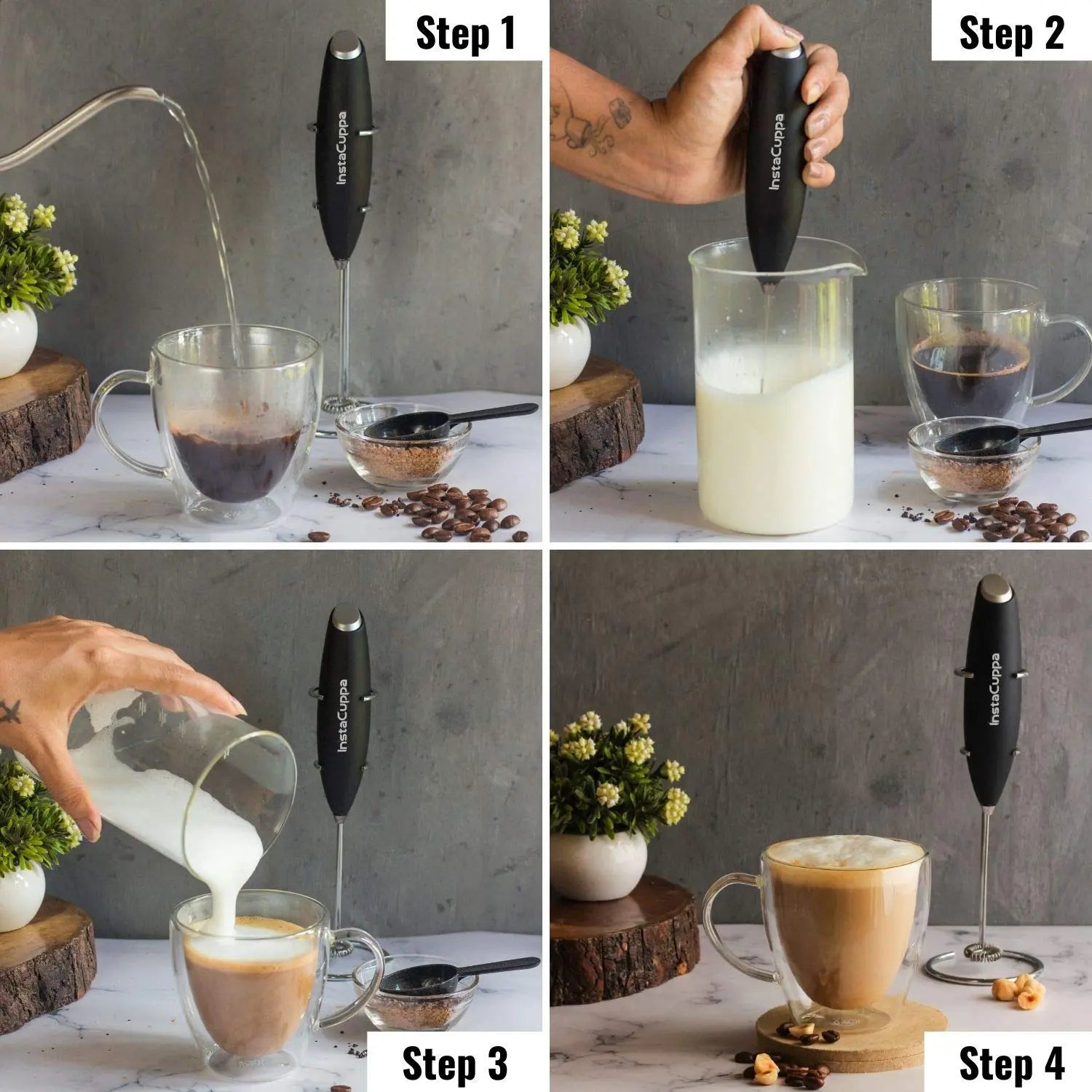 Order Milk Frother Online with Glass Pitcher