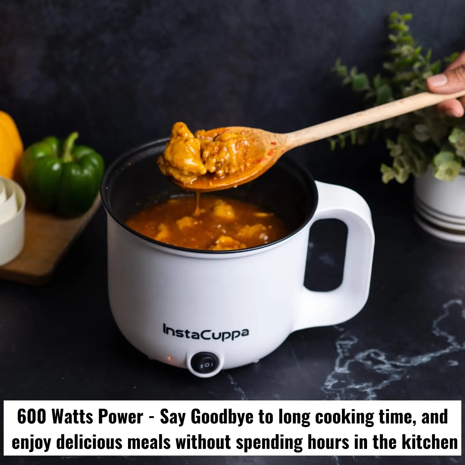 InstaCuppa Multipurpose Electric Kettle Cum Cooker with Non-Stick Inner, Includes Free Steamer, Boiler Trays for Idly & Eggs, 1.2 Liter, 600 Watts 