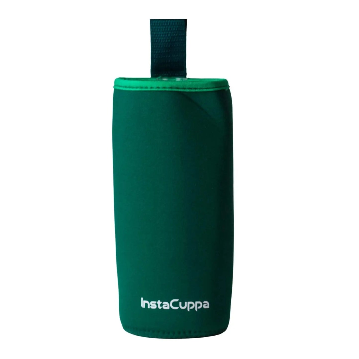 InstaCuppa Neoprene Silicone Sleeve Add on for Glass Bottle 650 ML/1000 ML  Green / 1000 ML