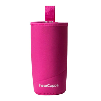 InstaCuppa Neoprene Silicone Sleeve Add on for Glass Bottle 650 ML/1000 ML  Pink / 1000 ML