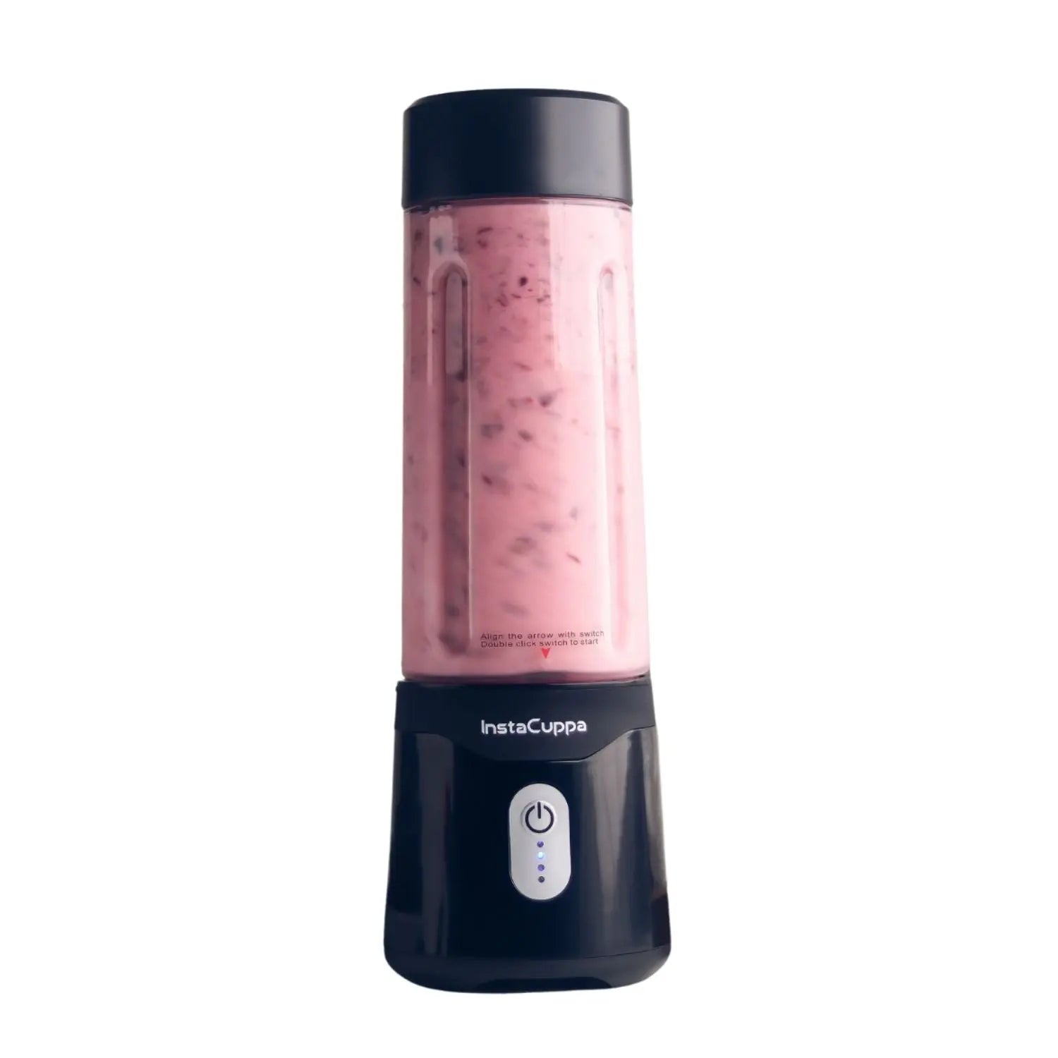 InstaCuppa Portable Blender for Smoothie and Juices, Milk Shakes, Crushing Ice, USB Rechargeable Blender Machine for Kitchen with 2000 mAh Battery, 150 W Motor, 400 ML, Built-in Jar (Normal Edition)  500 ML - 230 Watt - Upgraded Edition