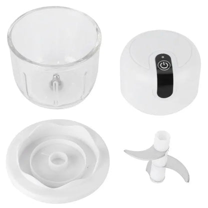 InstaCuppa Rechargeable Mini Electric Chopper, Chops In Less Than 10secs, Simple One Touch Operation, Long Battery Life, Easy To Carry Around 