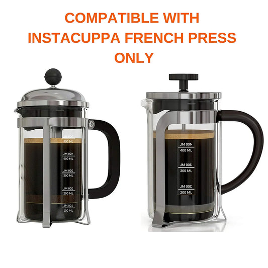 InstaCuppa Spare Glass Carafe For French Press Coffee Maker 350ML / 600ML / 1000ML 