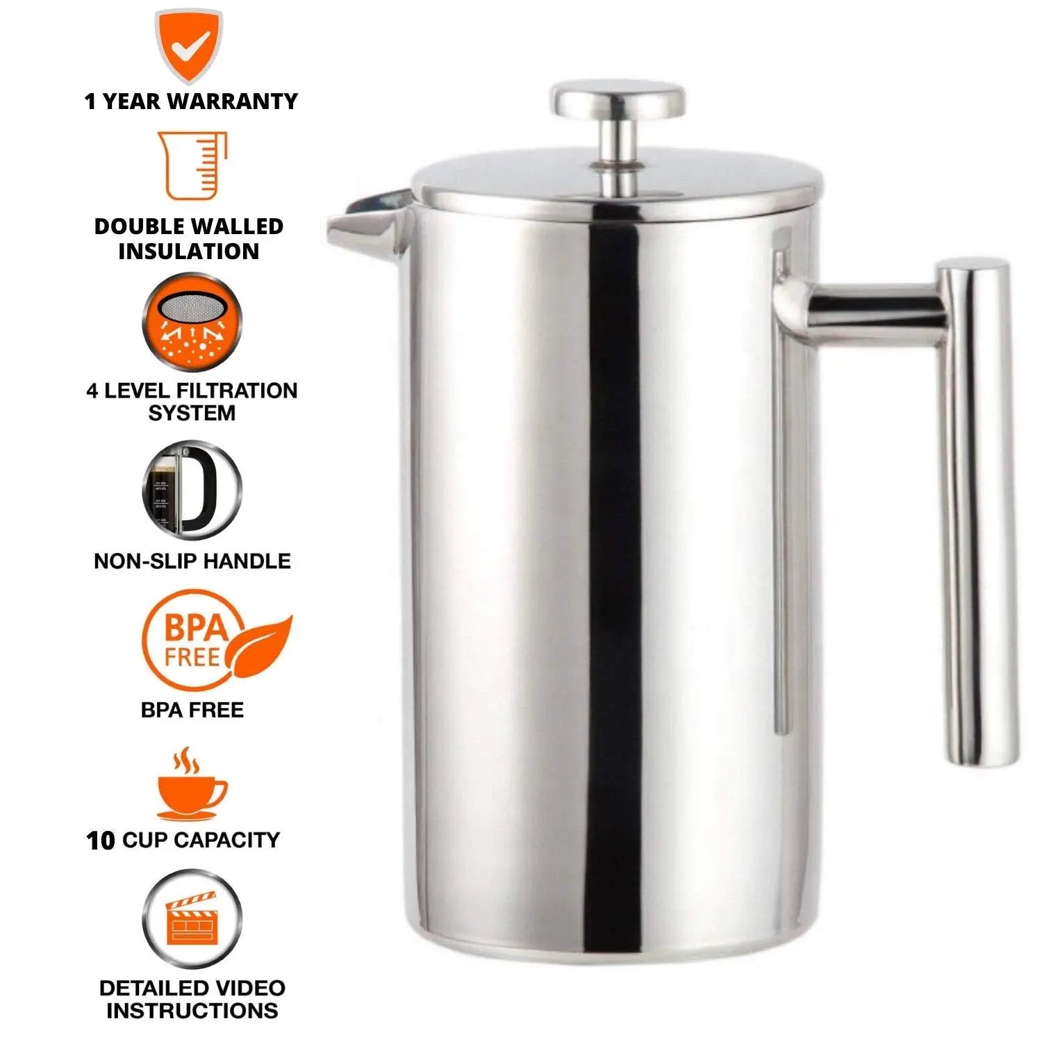 Order BPA Free French Press Coffee Maker Online on InstaCuppa Store