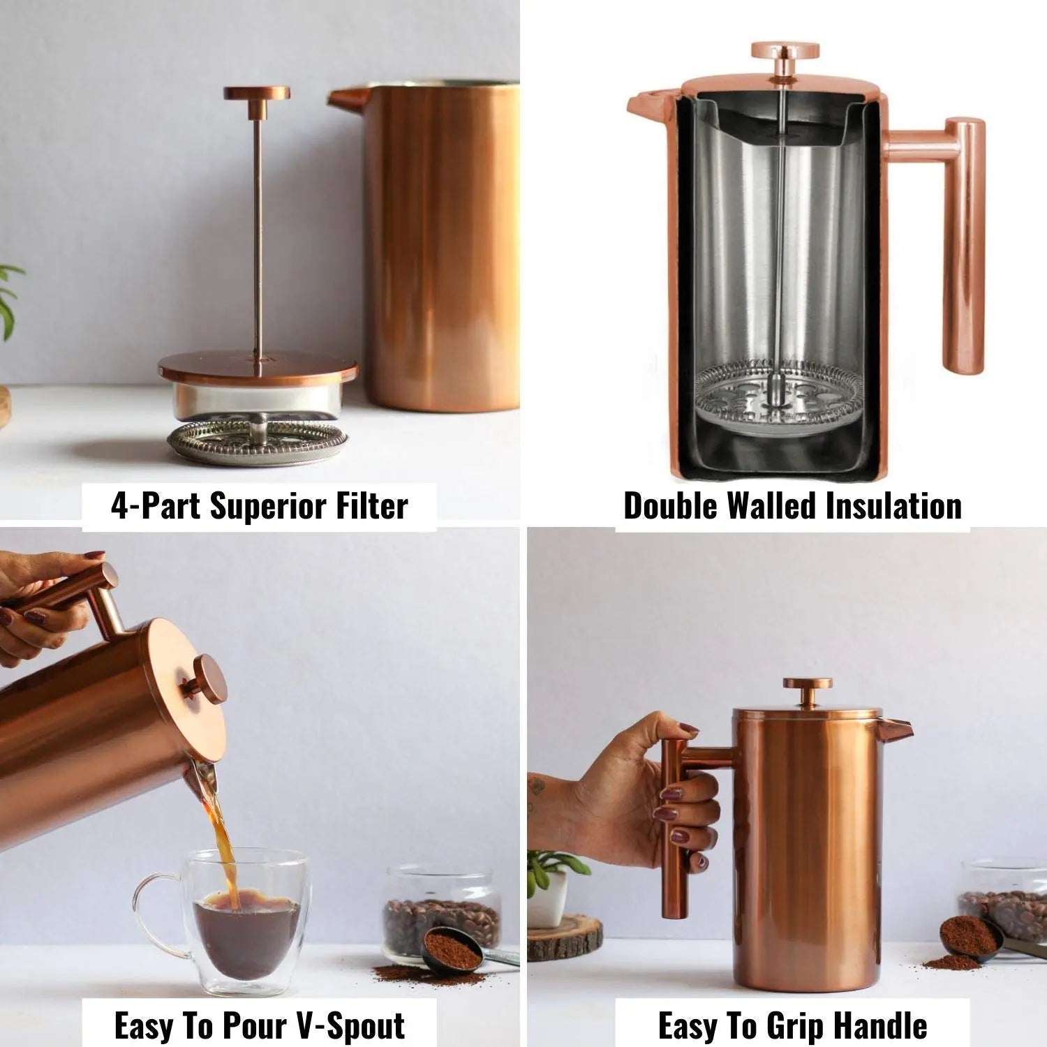 Order Doubled Walled Insulation French Press Coffee Maker Online