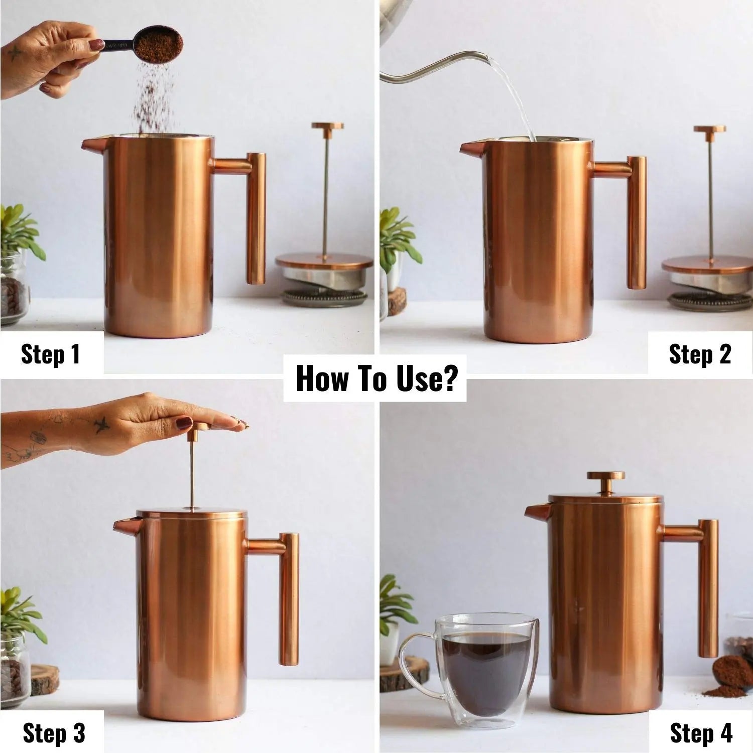 How to Use Copper French Press Coffee Maker
