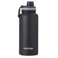 InstaCuppa Stainless Steel Thermos Flask Water Bottle with Sports Sipper Lid, Double Walled Vacuum Insulation