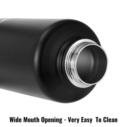 InstaCuppa Thermos Fruit Infuser Water Bottle - Double Walled Vacuum Insulation, Full Length Stainless Steel Infusion Unit, 