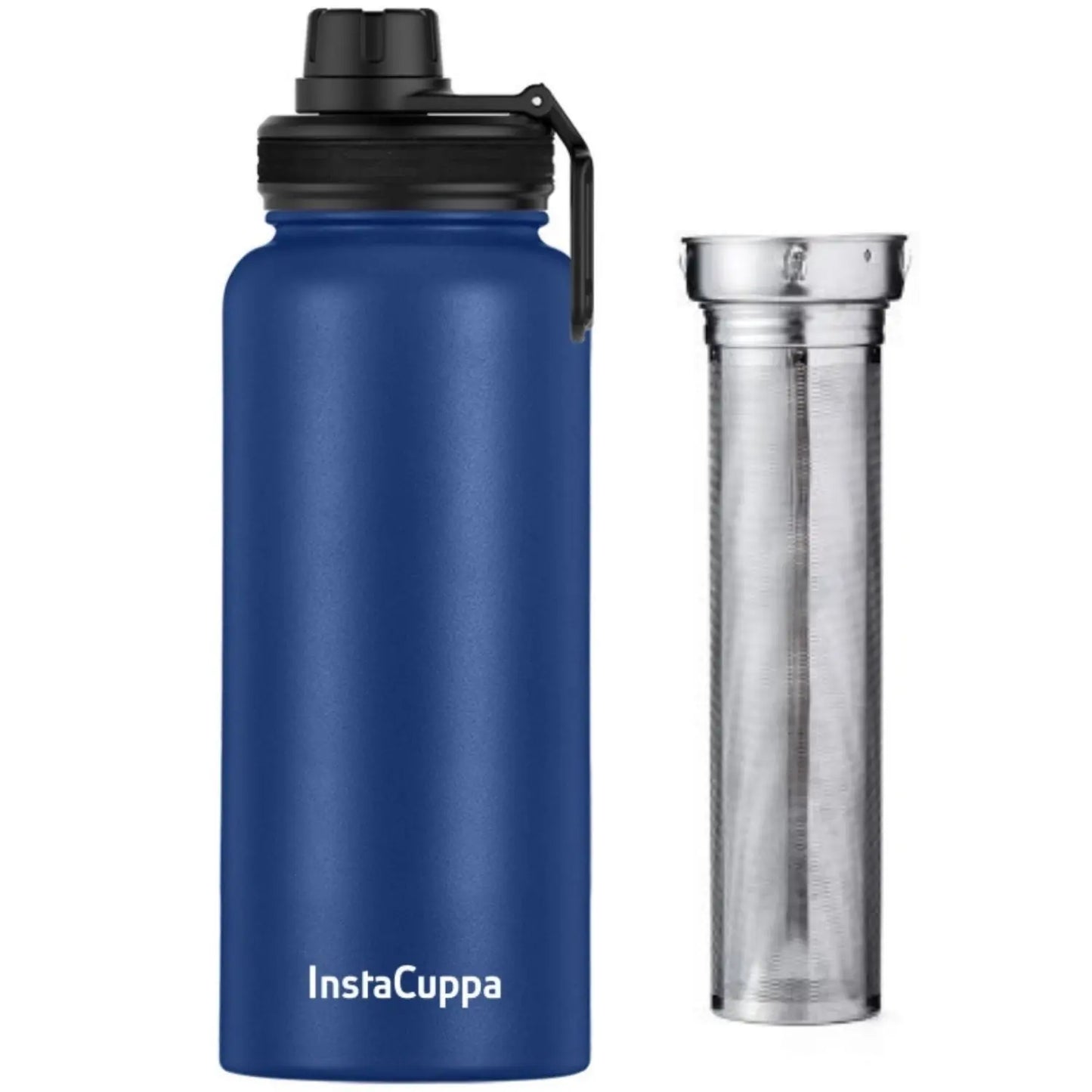 Blue InstaCuppa Thermos water bottle