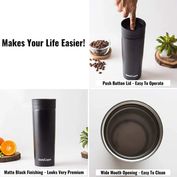 InstaCuppa InstaCuppa Thermos Travel Mug for Coffee - How to Use