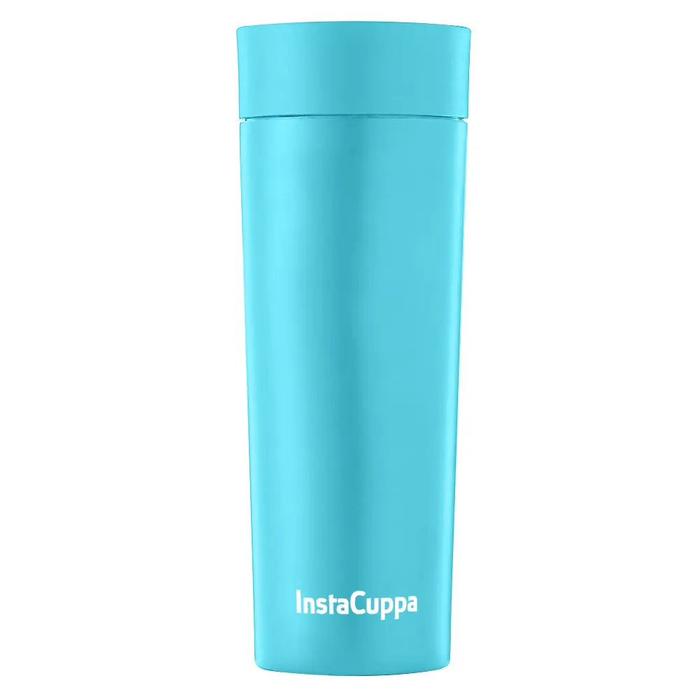 InstaCuppa Thermos Travel Mug for Coffee, Tea - Double Walled Steel Flask, Vacuum Insulated, Leak Proof, Premium Matte Finish  470 ML / Green