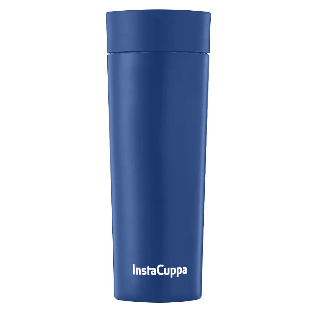 InstaCuppa Thermos Travel Mug for Coffee, Tea - Double Walled Steel Flask, Vacuum Insulated, Leak Proof, Premium Matte Finish  470 ML / NavyBlue