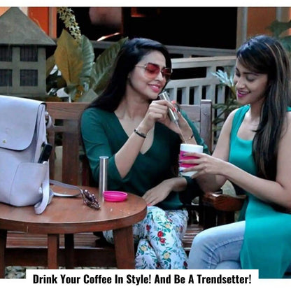 InstaCuppa coffee beater battery-operated for busy moms with 4 versatile whisks