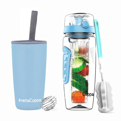 Blue InstaCuppa Fruit Infuser Water Bottle