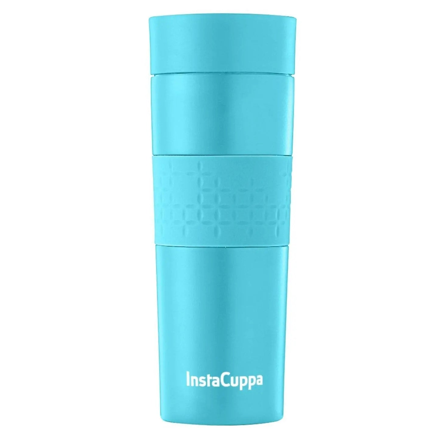 InstaCuppa Vacuum Insulated Travel Mug, Stainless Steel Double Walled Thermos for Hot or Cold Coffee, Tea, Spill and Leak Proof with Anti-Slip Grip, Tumbler with Flip-Top Sipper Lid, 470 ML, Black  470 ML / Green