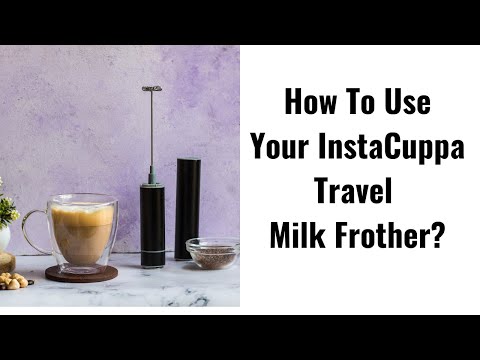 InstaCuppa Travel Milk Frother with 2 Whisks Handheld Battery Operated Electric Whisker, Foam Maker, Coffee Beater with Stainless Steel Travel Casing